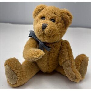 Boyds Mr. Jones Plush Teddy Bear Brown 8" with Bowtie Cuddly Collectible Vintage